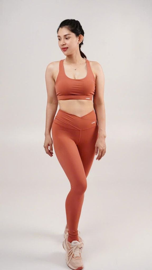 Bộ Đồ Tập Gym Yoga Nữ UNIQ Cool Peel - Áo Spider & Quần Legging Cạp Chéo