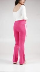 Quần Legging Gym Yoga Nữ UNIQ Cool Peel Cạp Cao Ống Loe Sọc Trắng