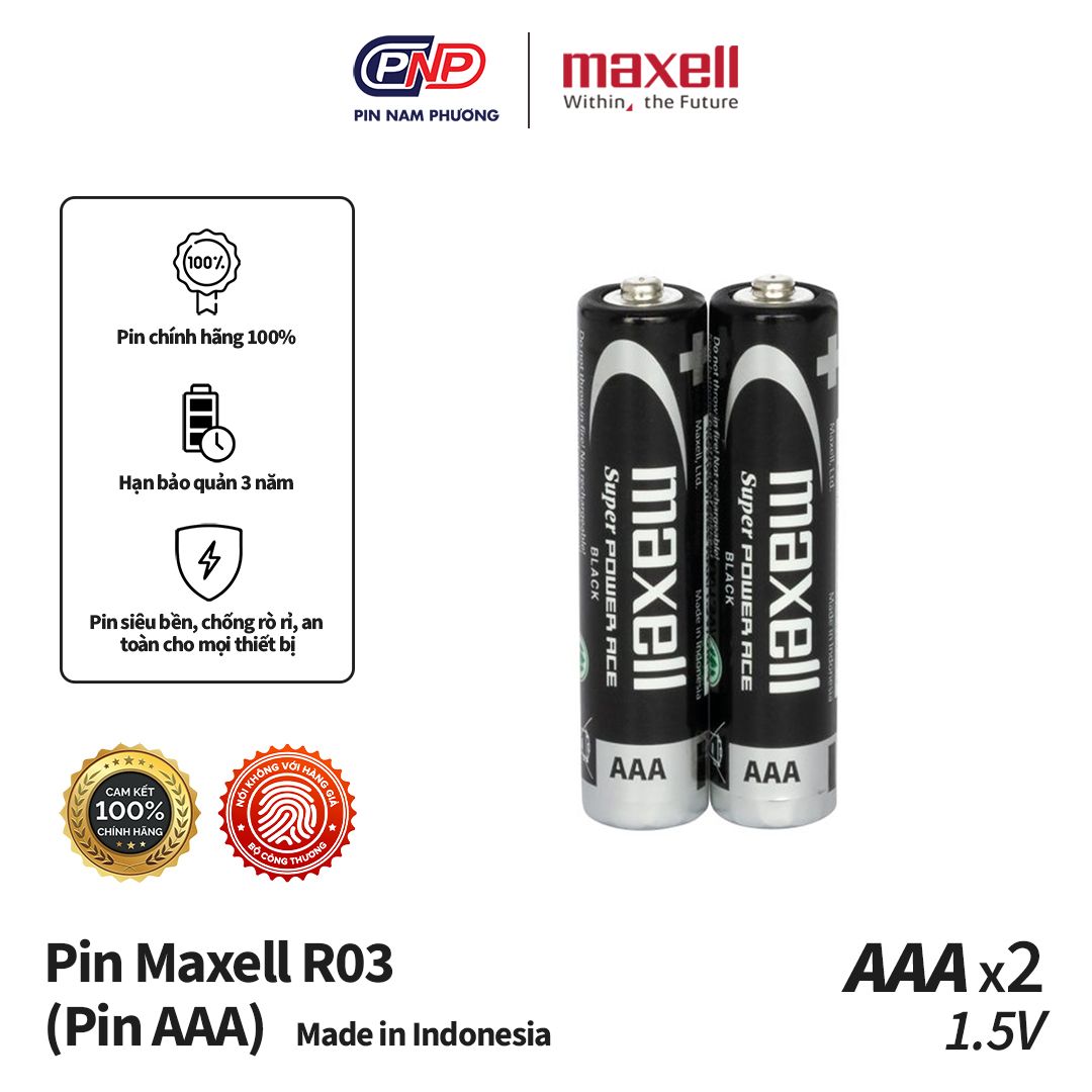 Pin Aaa Maxcell R03 Pin Maxell R03 AR AAA 2P – NP Battery