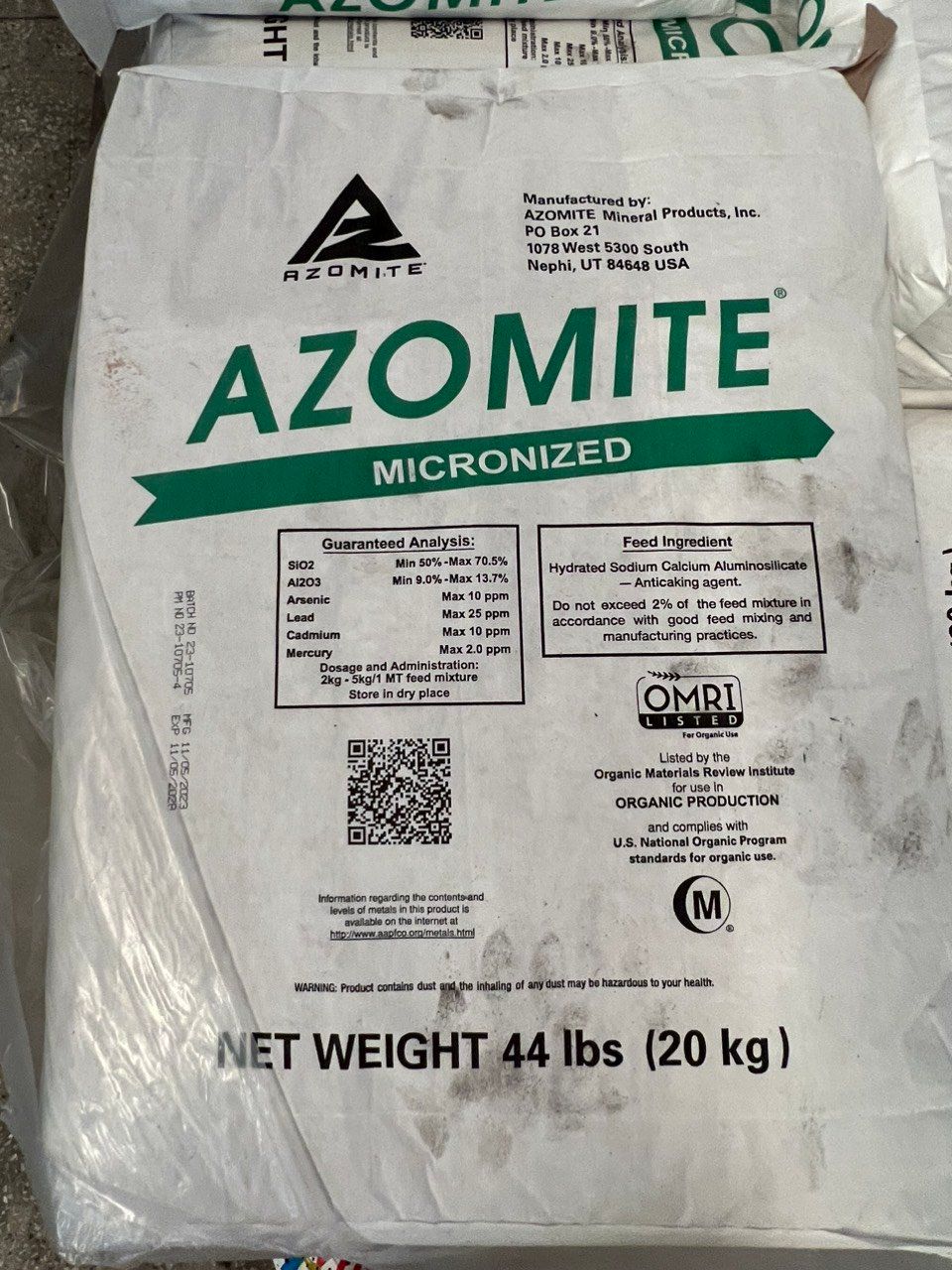  Khoáng tổng hợp Azomite Micronized 