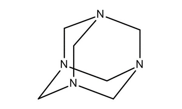  Hexamethylenetetramine dùng cho tổng hợp. CAS 100-97-0, pH 7.0 - 9.0 (H₂O, 20 °C). 