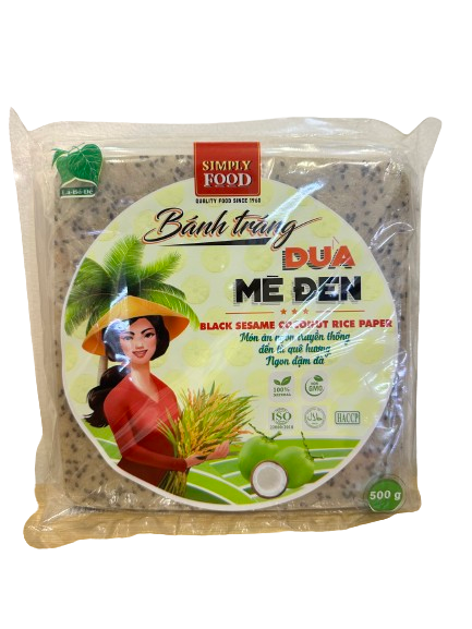  Bánh Tráng Dừa Mè Đen - Simply Food 