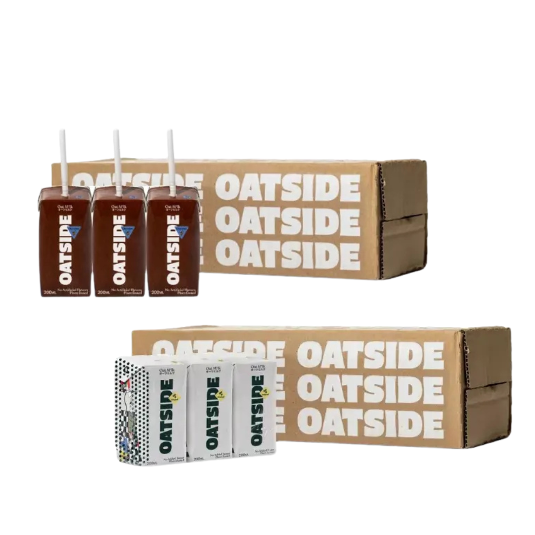  Thùng 24 hộp mix 2 vị - sữa yến mạch Oatside Nguyên bản 180ml và socola 200ml 