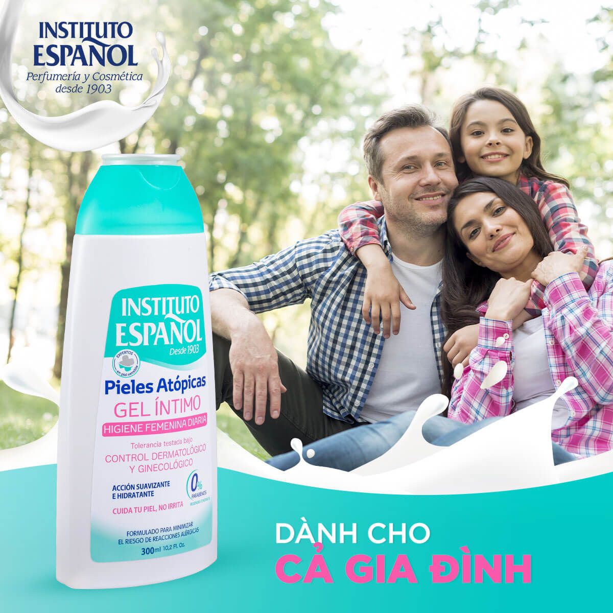  Dung Dịch Vệ Sinh Dành Cho Cả Nam Và Nữ Instituto Espanol Pieles Atopicas Gel Intimo 300ml 