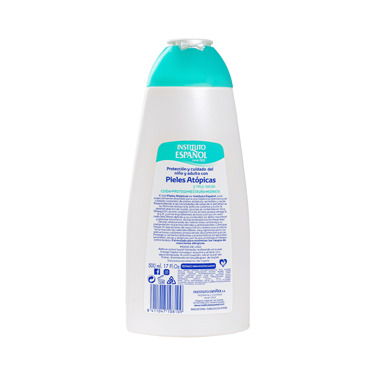  Gel tắm làm sạch sâu dịu nhẹ Instituto Espanol Pieles Atopicas Gel Bano Y Ducha 500ml 