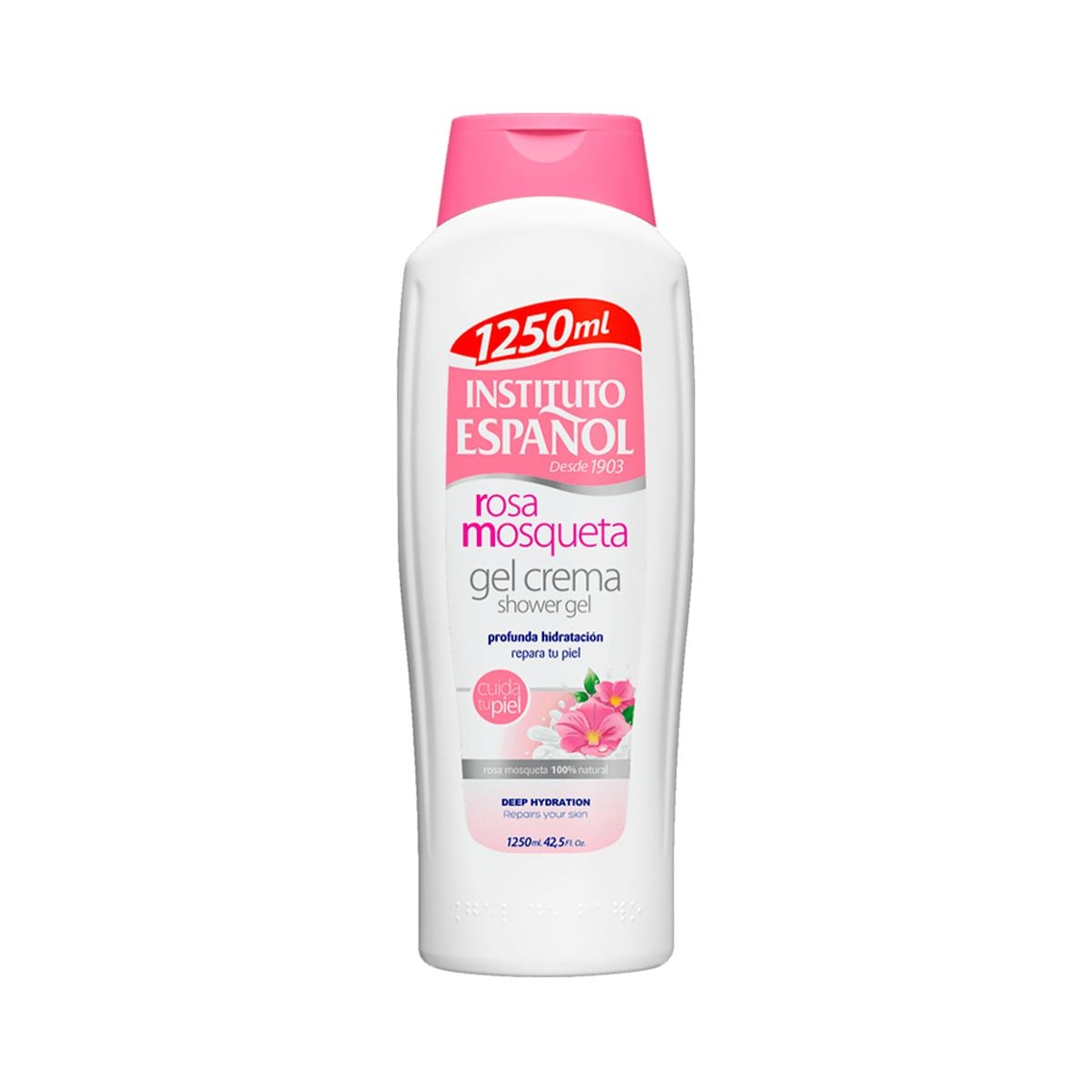 Gel tắm chiết xuất Hoa Hồng hỗ trợ làm sáng, cấp ẩm mềm mịn da Instituto Espanol Rosa Mosqueta Shower Gel 1250ml 