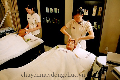 may đồng phục nhân viên spa 