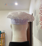  NÓN BẾP LƯỚI MÀU TRẮNG MAY SẴN 021 