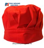  NÓN BẾP MAY SẴN MÀU ĐỎ TƯƠI 001B 