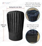  NÓN BẾP MÀU ĐEN MAY SẴN 022 