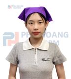  NÓN PHỤC VỤ TAM GIÁC MAY SẴN MÀU TÍM 