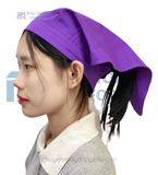  NÓN PHỤC VỤ TAM GIÁC MAY SẴN MÀU TÍM 
