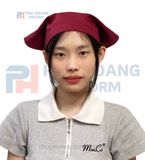  NÓN PHỤC VỤ TAM GIÁC MAY SẴN MÀU ĐỎ ĐÔ 