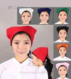  NÓN PHỤC VỤ TAM GIÁC MAY SẴN MÀU ĐỎ ĐÔ 