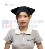  NÓN PHỤC VỤ TAM GIÁC MAY SẴN MÀU ĐEN 