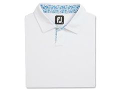 31383 Áo FJ Solid Stretch Pique with Floral Trim