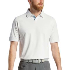 31383 Áo FJ Solid Stretch Pique with Floral Trim