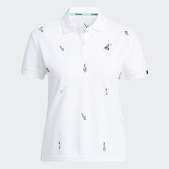 HA0182 Áo Adidas W Pg Monog Polo White