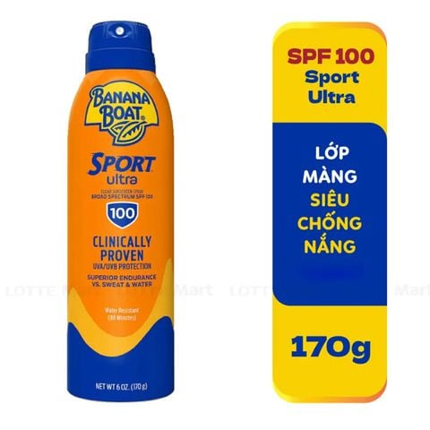 Kem chống nắng Banana SPF 100 170G - Dạng Xịt