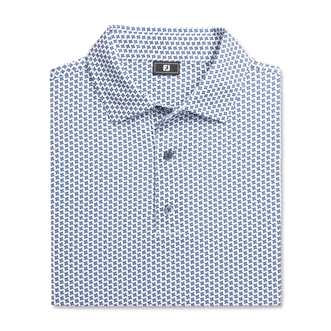 32570 Áo FJ Houndstooth Geo Lisle, Spread Collar