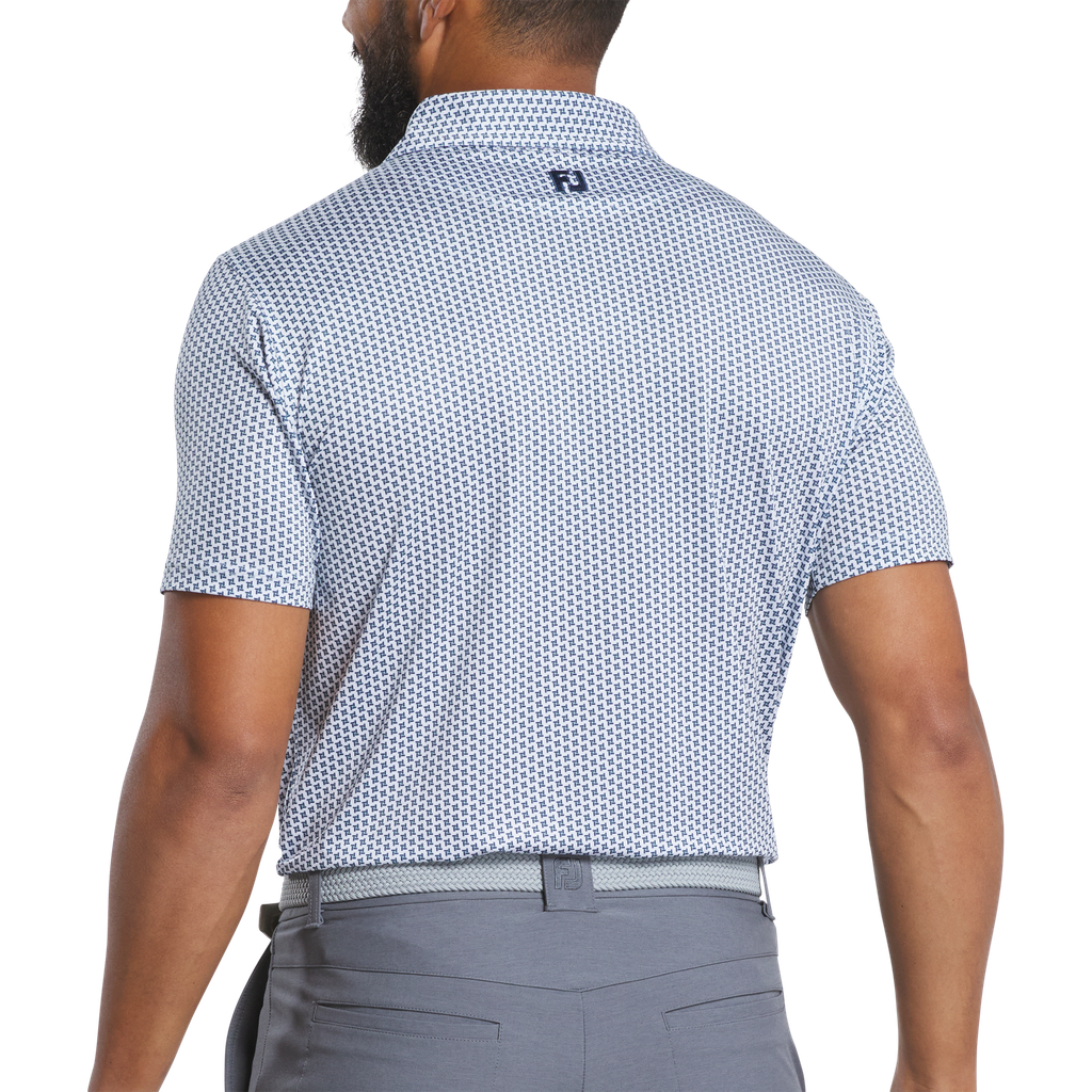 32570 Áo FJ Houndstooth Geo Lisle, Spread Collar
