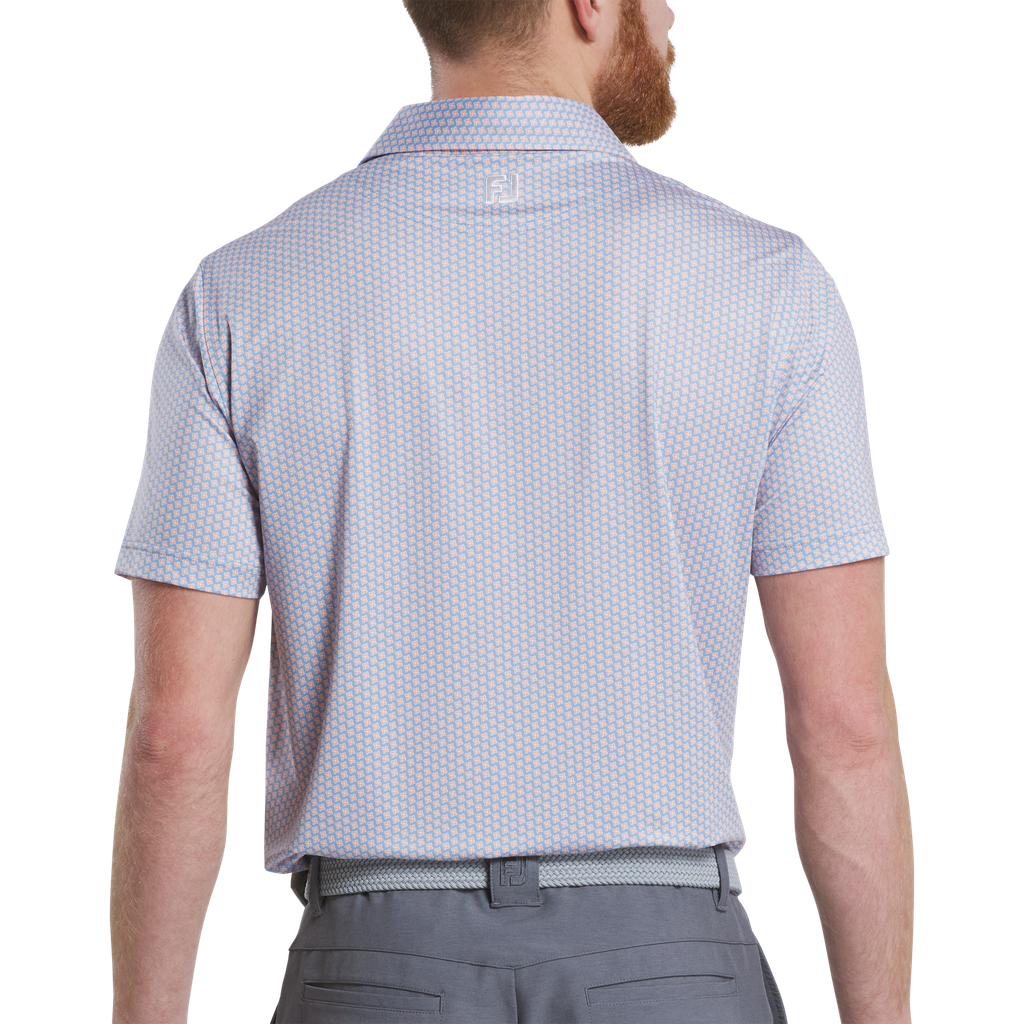 32571 Áo FJ Houndstooth Geo Lisle, Spread Collar