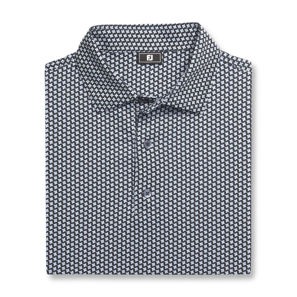 32572 Áo FJ Houndstooth Geo Lisle, Spread Collar