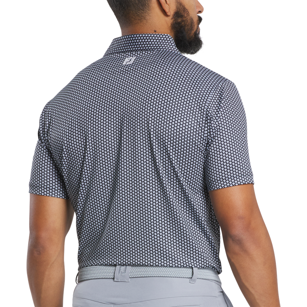 32572 Áo FJ Houndstooth Geo Lisle, Spread Collar