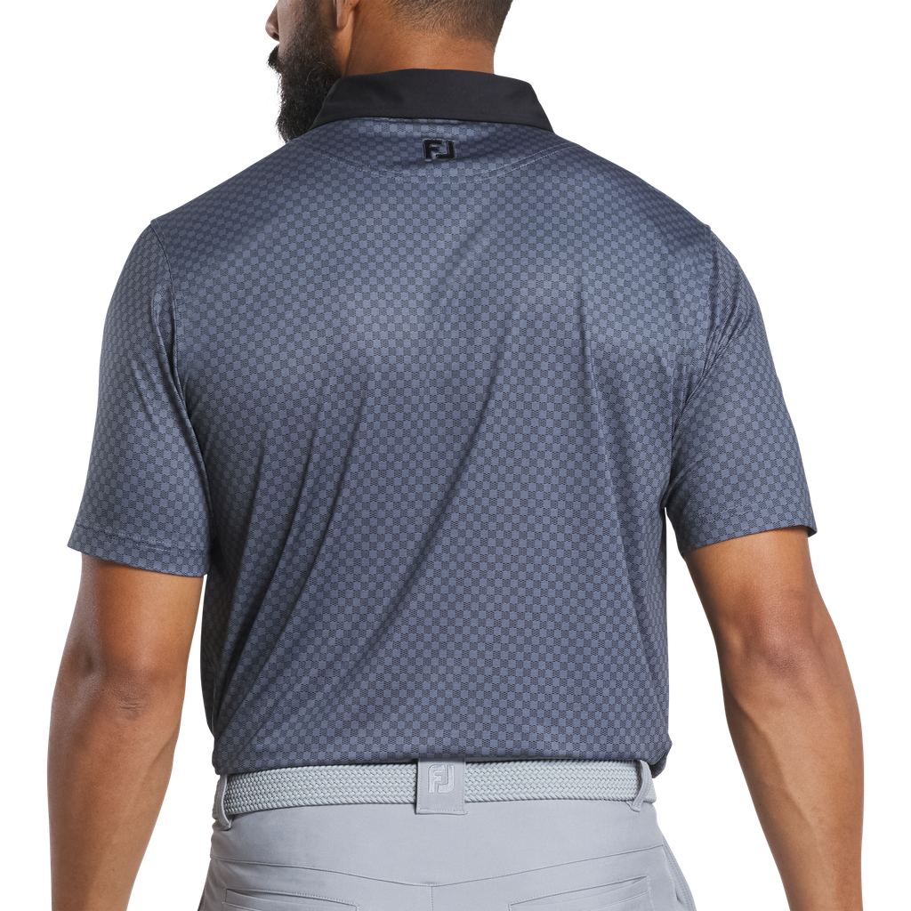 32577 Áo FJ Checker Jacquard, Self Collar