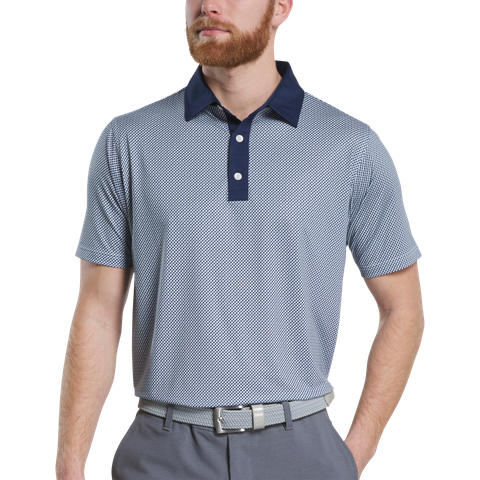 32582 Áo FJ Lattice Print Lisle, Self Collar