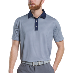 32582 Áo FJ Lattice Print Lisle, Self Collar
