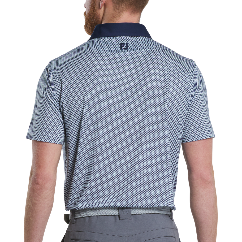 32582 Áo FJ Lattice Print Lisle, Self Collar