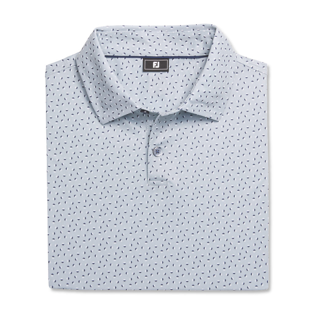 32589 Áo FJ Bounce Print Stretch Pique, Self Collar