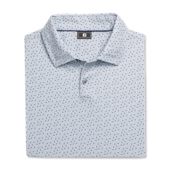 32589 Áo FJ Bounce Print Stretch Pique, Self Collar