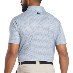 32589 Áo FJ Bounce Print Stretch Pique, Self Collar