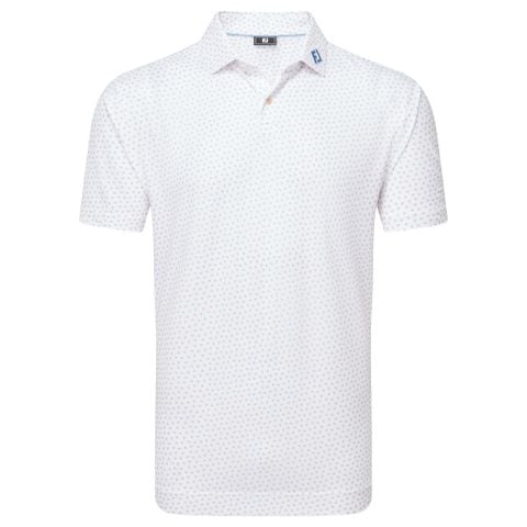 32590 Áo FJ Bounce Print Stretch Pique, Self Collar