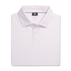 32591 Áo FJ Bounce Print Stretch Pique, Self Collar
