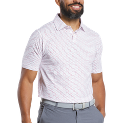 32591 Áo FJ Bounce Print Stretch Pique, Self Collar