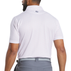 32591 Áo FJ Bounce Print Stretch Pique, Self Collar