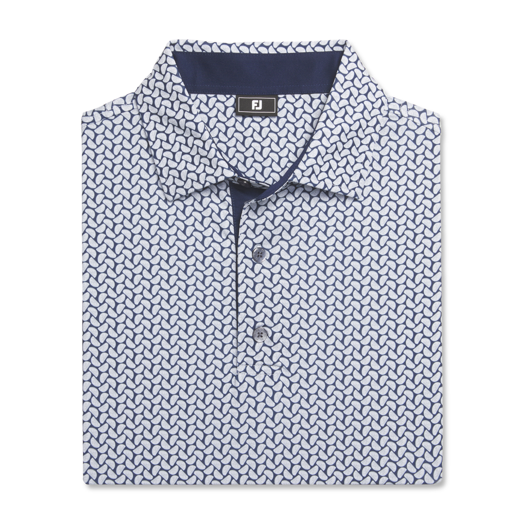 32593 Áo FJ Citrus Print Lisle, Self Collar