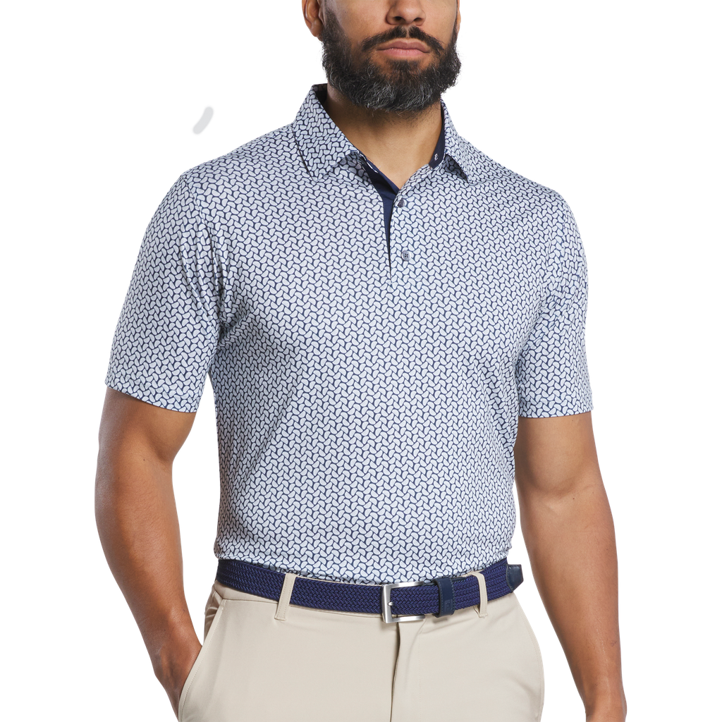 32593 Áo FJ Citrus Print Lisle, Self Collar