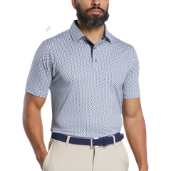 32593 Áo FJ Citrus Print Lisle, Self Collar