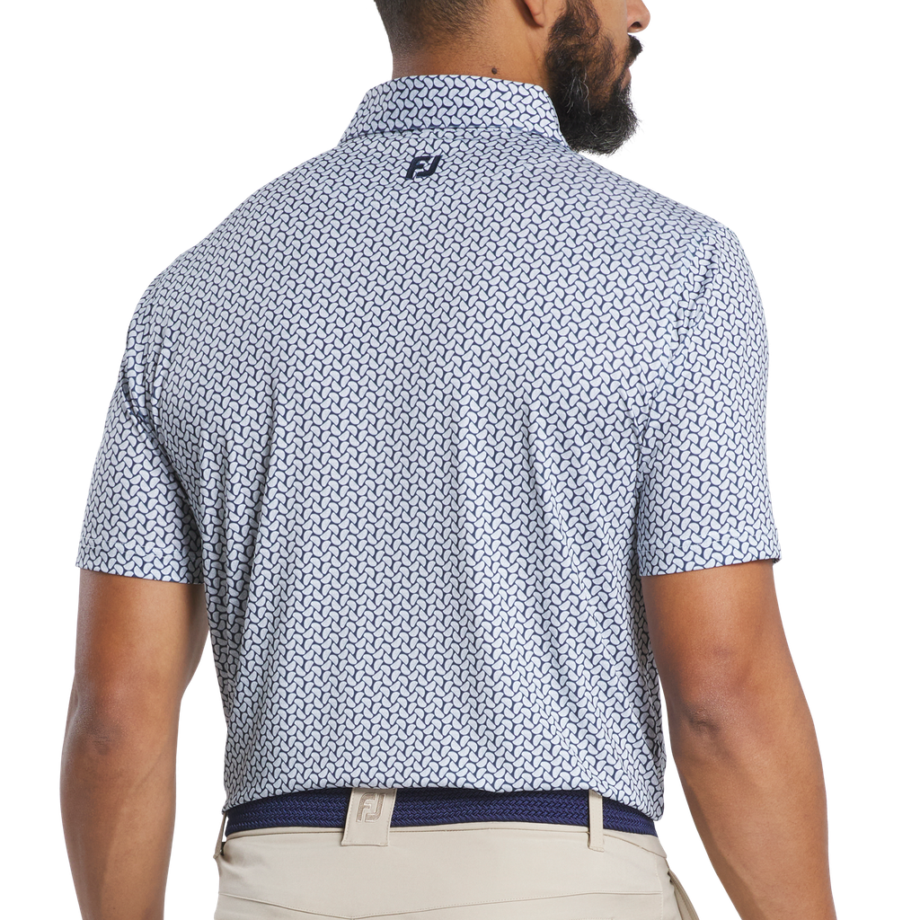 32593 Áo FJ Citrus Print Lisle, Self Collar