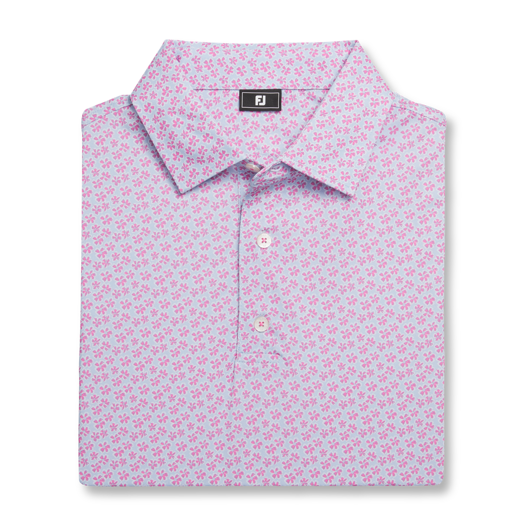 32598 Áo FJ Floral Sketch Print Lisle, Self Collar