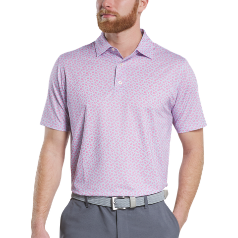 32598 Áo FJ Floral Sketch Print Lisle, Self Collar