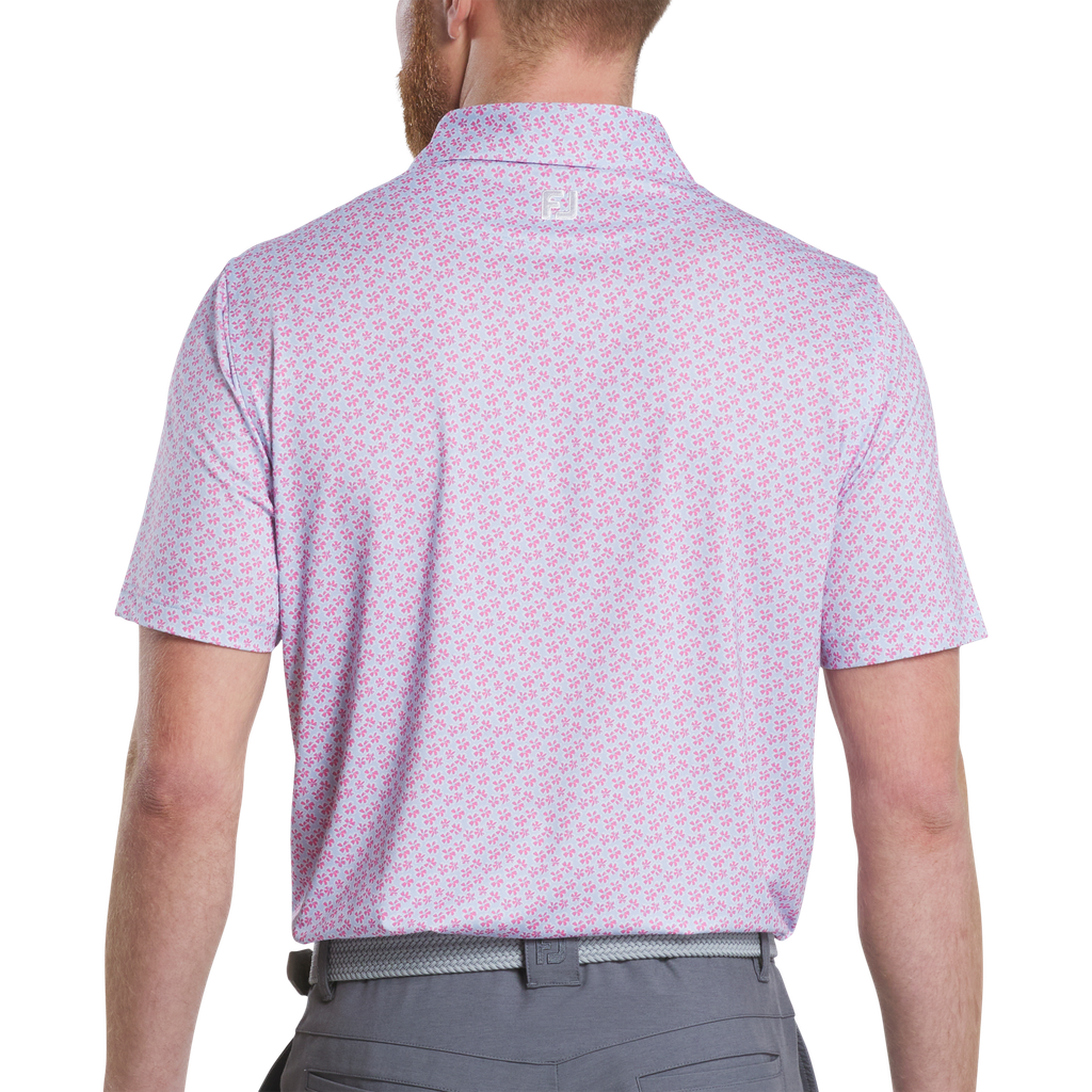 32598 Áo FJ Floral Sketch Print Lisle, Self Collar