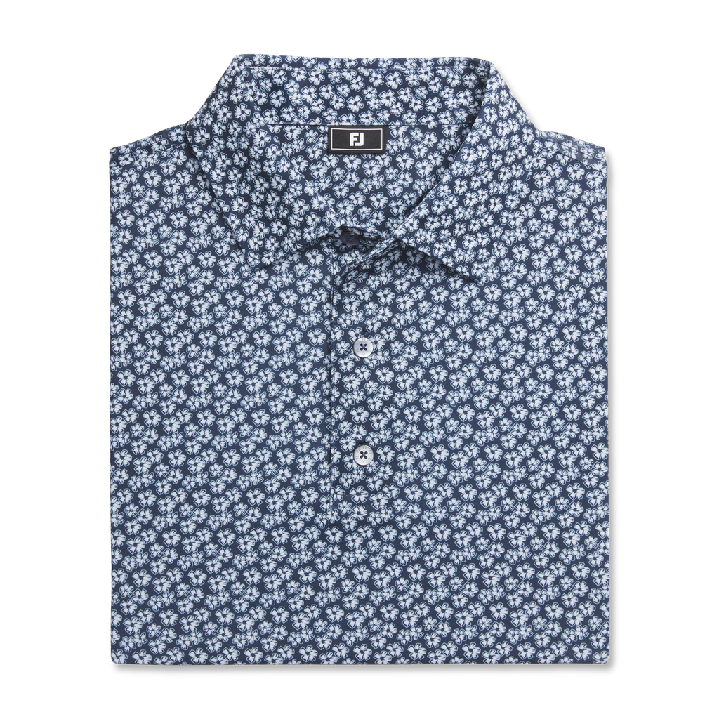 32599 Áo FJ Floral Sketch Print Lisle, Self Collar