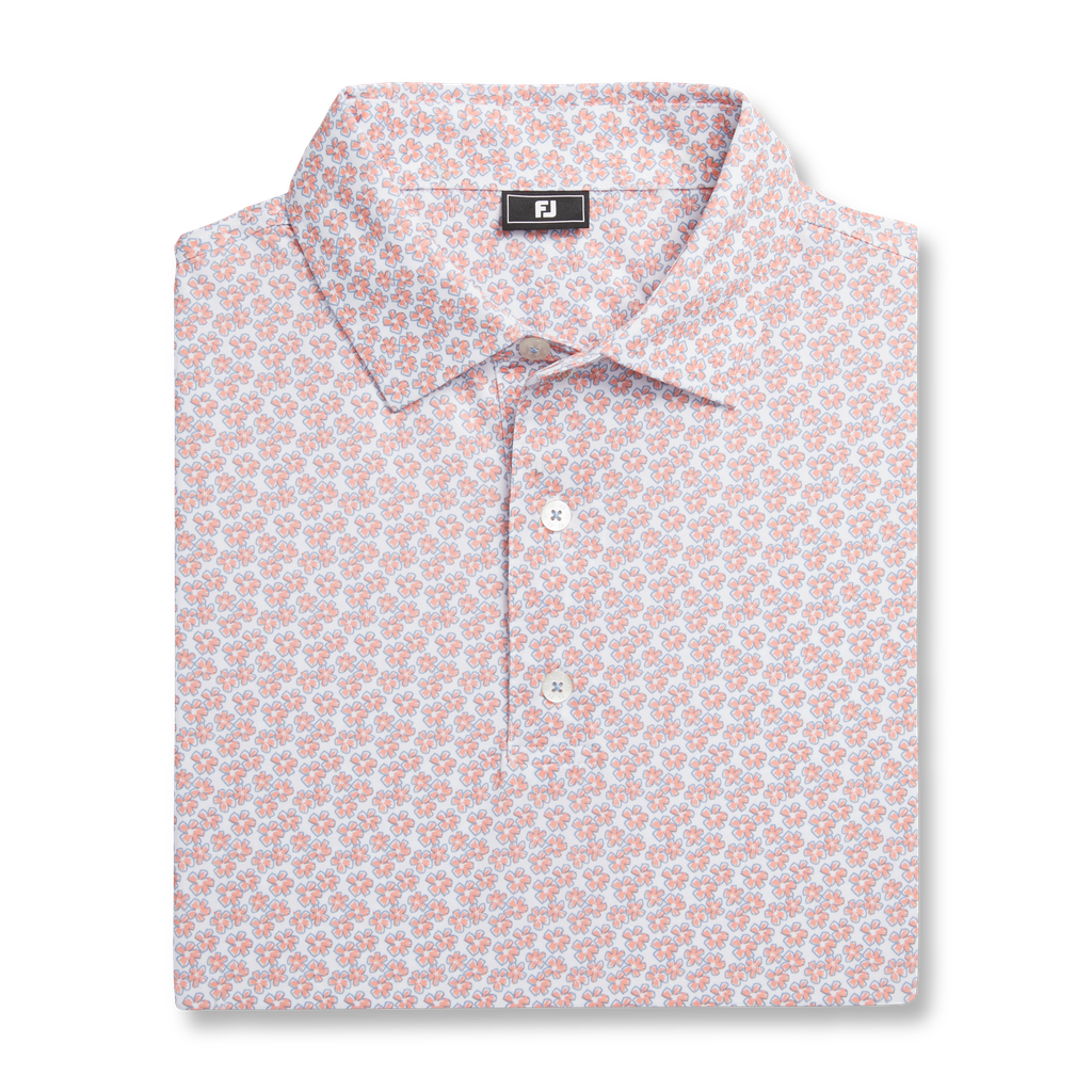 32600 Áo FJ Floral Sketch Print Lisle, Self Collar