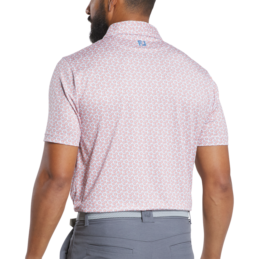32600 Áo FJ Floral Sketch Print Lisle, Self Collar