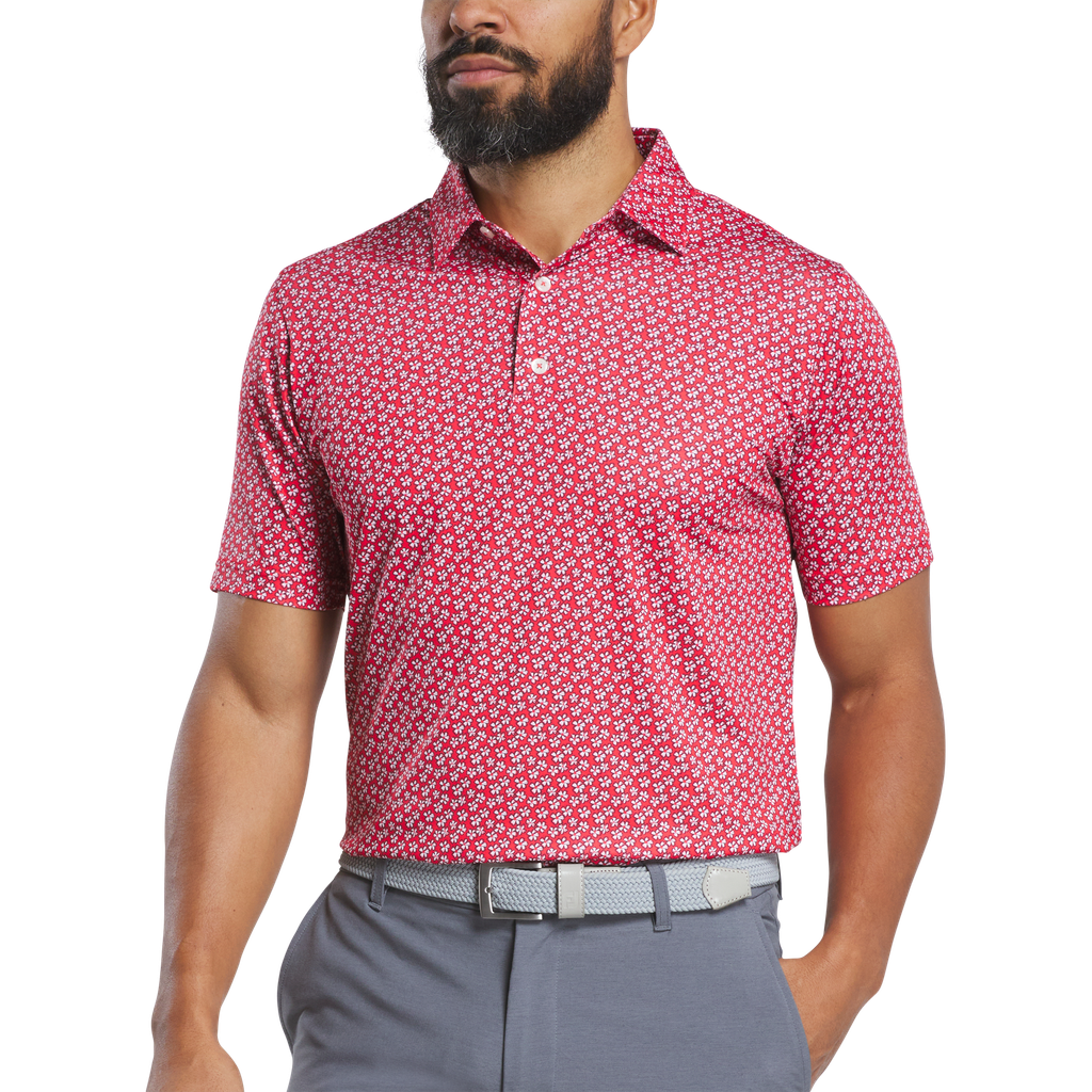 32601 Áo FJ Floral Sketch Print Lisle, Self Collar